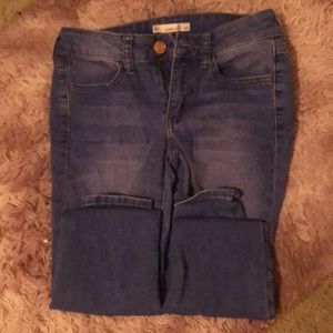 Blue jeggings. Kids. Super comfortable and cute. Perfect for the summer.